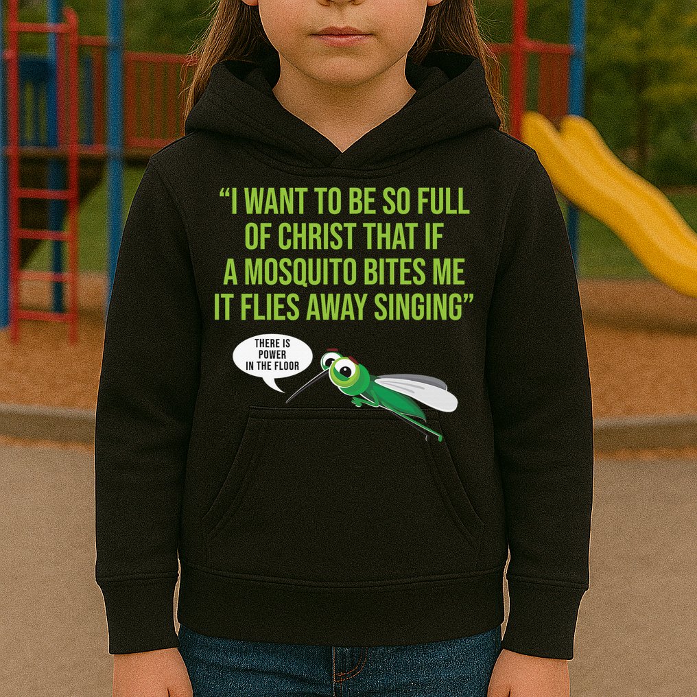 Christian Mosquito Funny Gag Jokes Religious Christian  Kids Hoodie