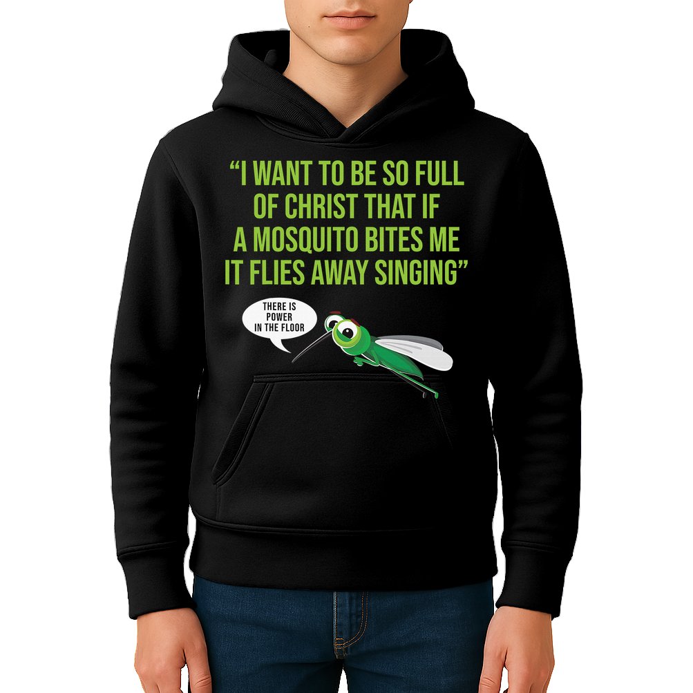 Christian Mosquito Funny Gag Jokes Religious Christian  Kids Hoodie