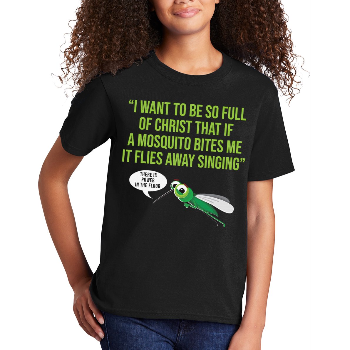 Christian Mosquito Funny Gag Jokes Religious Christian  Kids T-Shirt