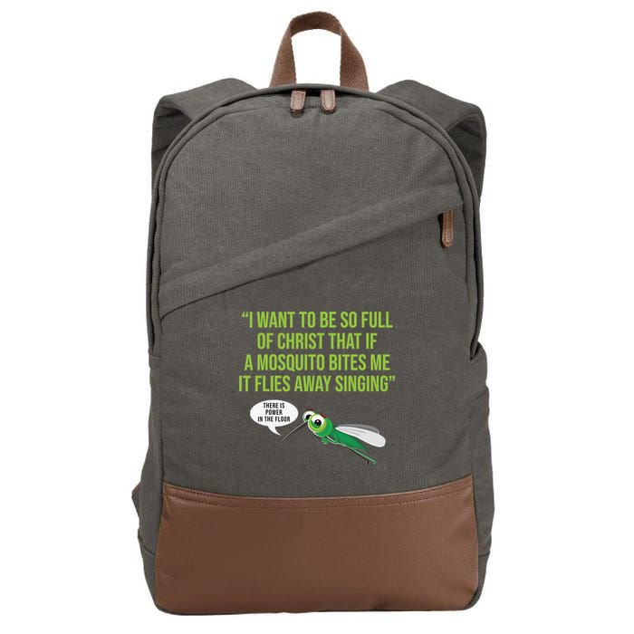 Christian Mosquito Funny Gag Jokes Religious Christian  Cotton Canvas Backpack