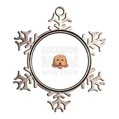 Cockapoo Mom Fur Life Dog Pun Mothers Day Cute Metallic Star Ornament