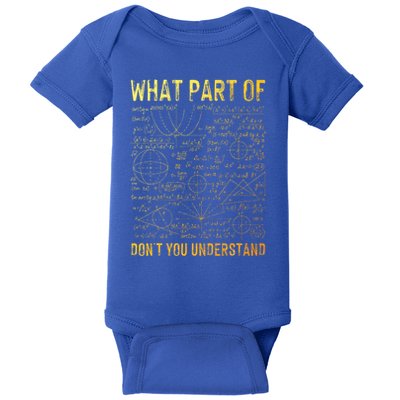 Cool Math For Women Algebra Mathematics Math Teacher Baby Bodysuit