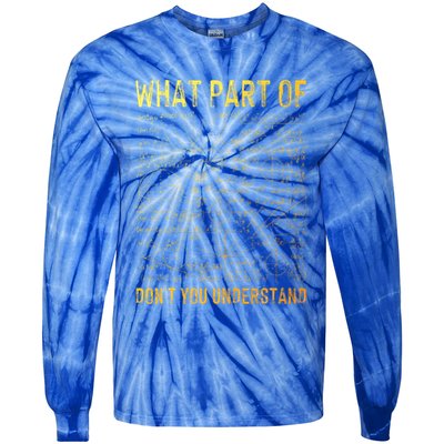 Cool Math For Women Algebra Mathematics Math Teacher Tie-Dye Long Sleeve Shirt