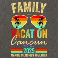 Cancun Mexico Family Vacation 2025 Cotton Canvas Backpack
