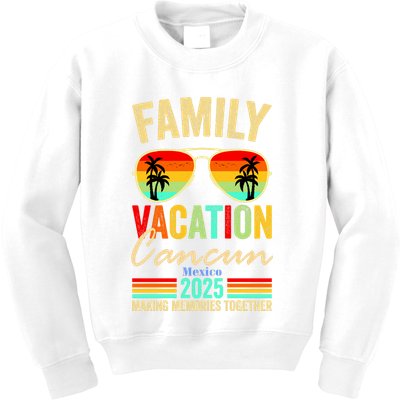 Cancun Mexico Family Vacation 2025 Kids Sweatshirt