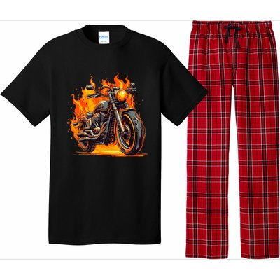 Cool Motorbike Flames And Burning Pajama Set