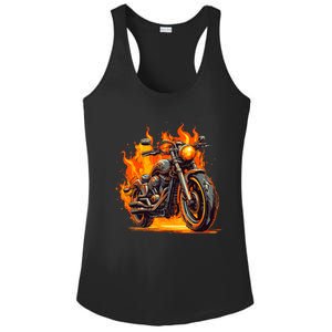 Cool Motorbike Flames And Burning Ladies PosiCharge Competitor Racerback Tank