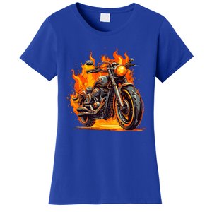 Cool Motorbike Flames And Burning Women's T-Shirt