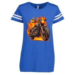 Cool Motorbike Flames And Burning Enza Ladies Jersey Football T-Shirt