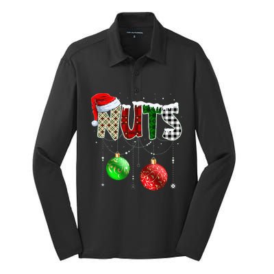 Chestnuts Matching Family Funny Chest Nuts Christmas Couples Silk Touch Performance Long Sleeve Polo