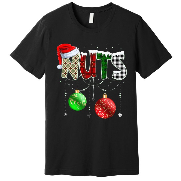 Chestnuts Matching Family Funny Chest Nuts Christmas Couples Premium T-Shirt