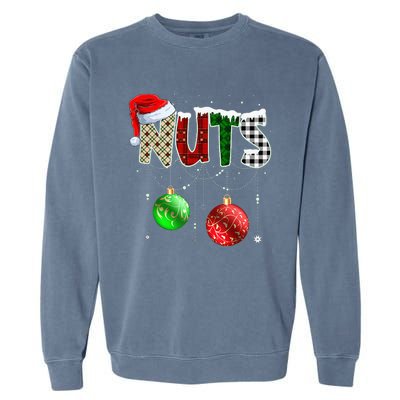 Chestnuts Matching Family Funny Chest Nuts Christmas Couples Garment-Dyed Sweatshirt