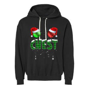 Chestnuts Matching Family Funny Chest Nuts Christmas Couples Garment-Dyed Fleece Hoodie