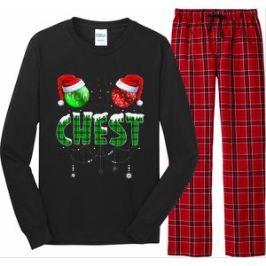 Chestnuts Matching Family Funny Chest Nuts Christmas Couples Long Sleeve Pajama Set