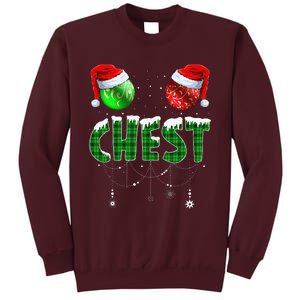 Chestnuts Matching Family Funny Chest Nuts Christmas Couples Tall Sweatshirt