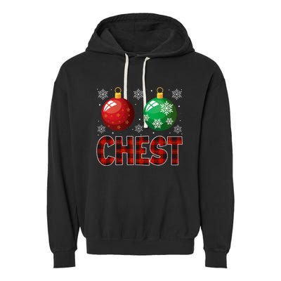 Chestnuts Matching Family Funny Chest Nuts Christmas Couples Garment-Dyed Fleece Hoodie