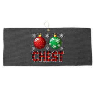 Chestnuts Matching Family Funny Chest Nuts Christmas Couples Large Microfiber Waffle Golf Towel