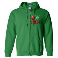 Chestnuts Matching Family Funny Chest Nuts Christmas Couples Full Zip Hoodie