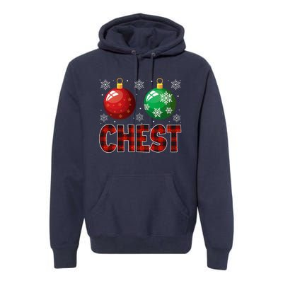 Chestnuts Matching Family Funny Chest Nuts Christmas Couples Premium Hoodie