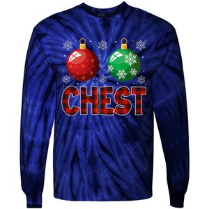 Chestnuts Matching Family Funny Chest Nuts Christmas Couples Tie-Dye Long Sleeve Shirt