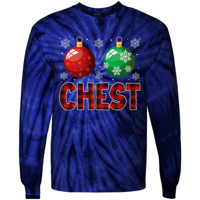 Chestnuts Matching Family Funny Chest Nuts Christmas Couples Tie-Dye Long Sleeve Shirt