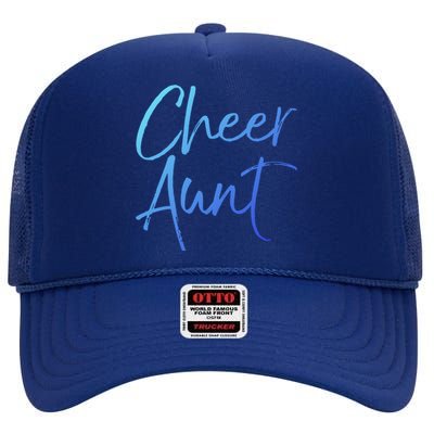 Cute Matching Family Cheerleader Auntie Gift Cheer Aunt Gift High Crown Mesh Back Trucker Hat