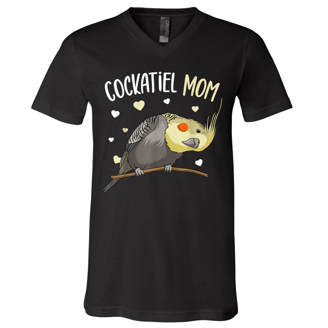 Cockatiel Mom Funny Bird Lover Women V-Neck T-Shirt
