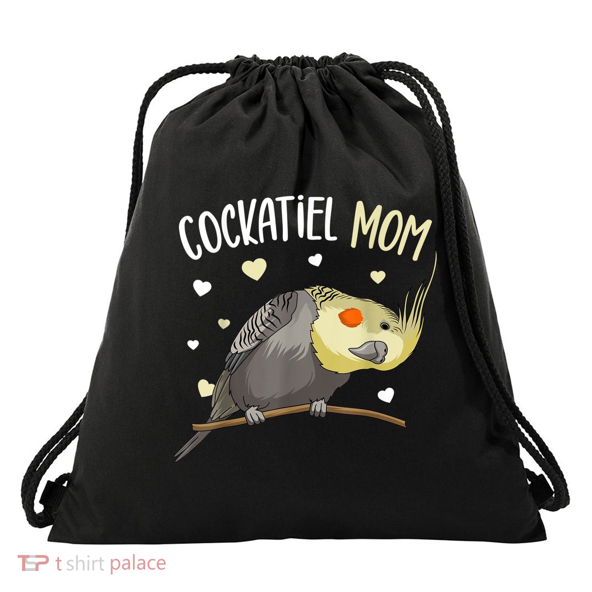 Cockatiel Mom Funny Bird Lover Women Drawstring Bag