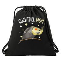 Cockatiel Mom Funny Bird Lover Women Drawstring Bag