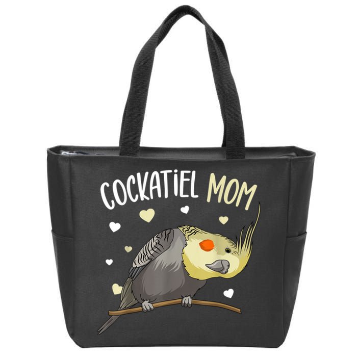 Cockatiel Mom Funny Bird Lover Women Zip Tote Bag