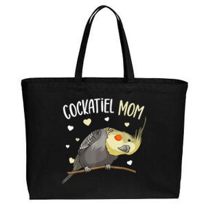 Cockatiel Mom Funny Bird Lover Women Cotton Canvas Jumbo Tote