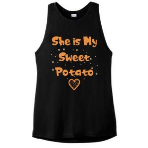 Couples Matching Funny Gift I Yam Matches She Is My Sweet Potato Cool Gift Ladies PosiCharge Tri-Blend Wicking Tank