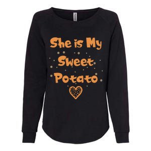 Couples Matching Funny Gift I Yam Matches She Is My Sweet Potato Cool Gift Womens California Wash Sweatshirt