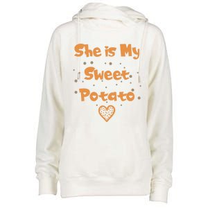 Couples Matching Funny Gift I Yam Matches She Is My Sweet Potato Cool Gift Womens Funnel Neck Pullover Hood