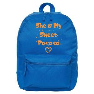 Couples Matching Funny Gift I Yam Matches She Is My Sweet Potato Cool Gift 16 in Basic Backpack