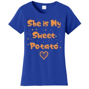 Couples Matching Funny Gift I Yam Matches She Is My Sweet Potato Cool Gift Women's T-Shirt