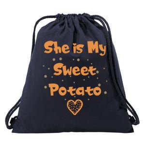 Couples Matching Funny Gift I Yam Matches She Is My Sweet Potato Cool Gift Drawstring Bag