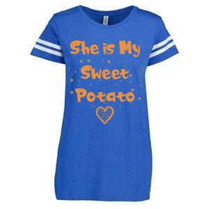 Couples Matching Funny Gift I Yam Matches She Is My Sweet Potato Cool Gift Enza Ladies Jersey Football T-Shirt