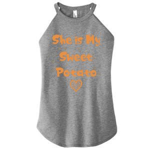 Couples Matching Funny Gift I Yam Matches She Is My Sweet Potato Cool Gift Women's Perfect Tri Rocker Tank