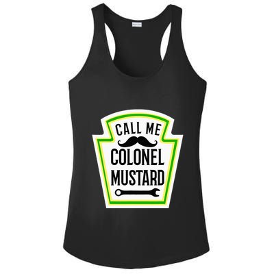 Colonel Mustard Funny Halloween Mustard Costume Ladies PosiCharge Competitor Racerback Tank