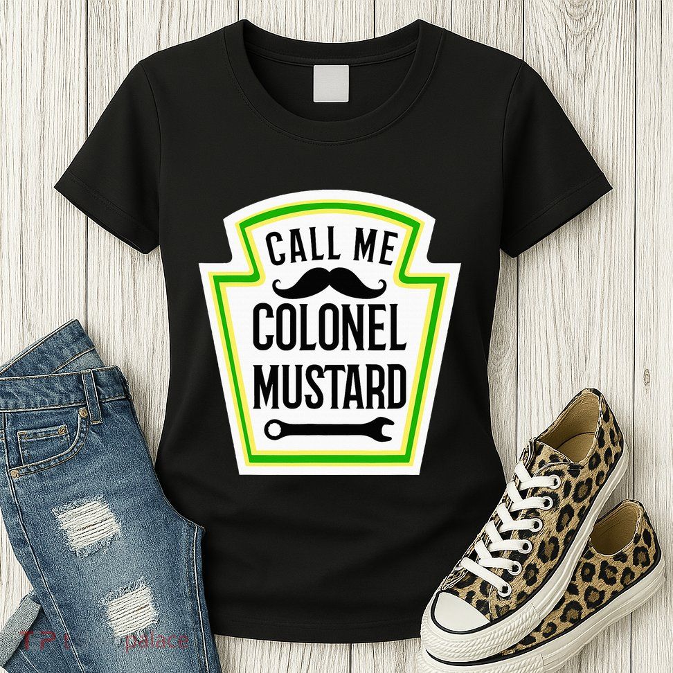 Colonel Mustard Funny Halloween Mustard Costume Womens T-Shirt
