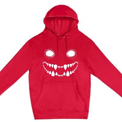 Cute Monster Face Costume Halloween Premium Pullover Hoodie