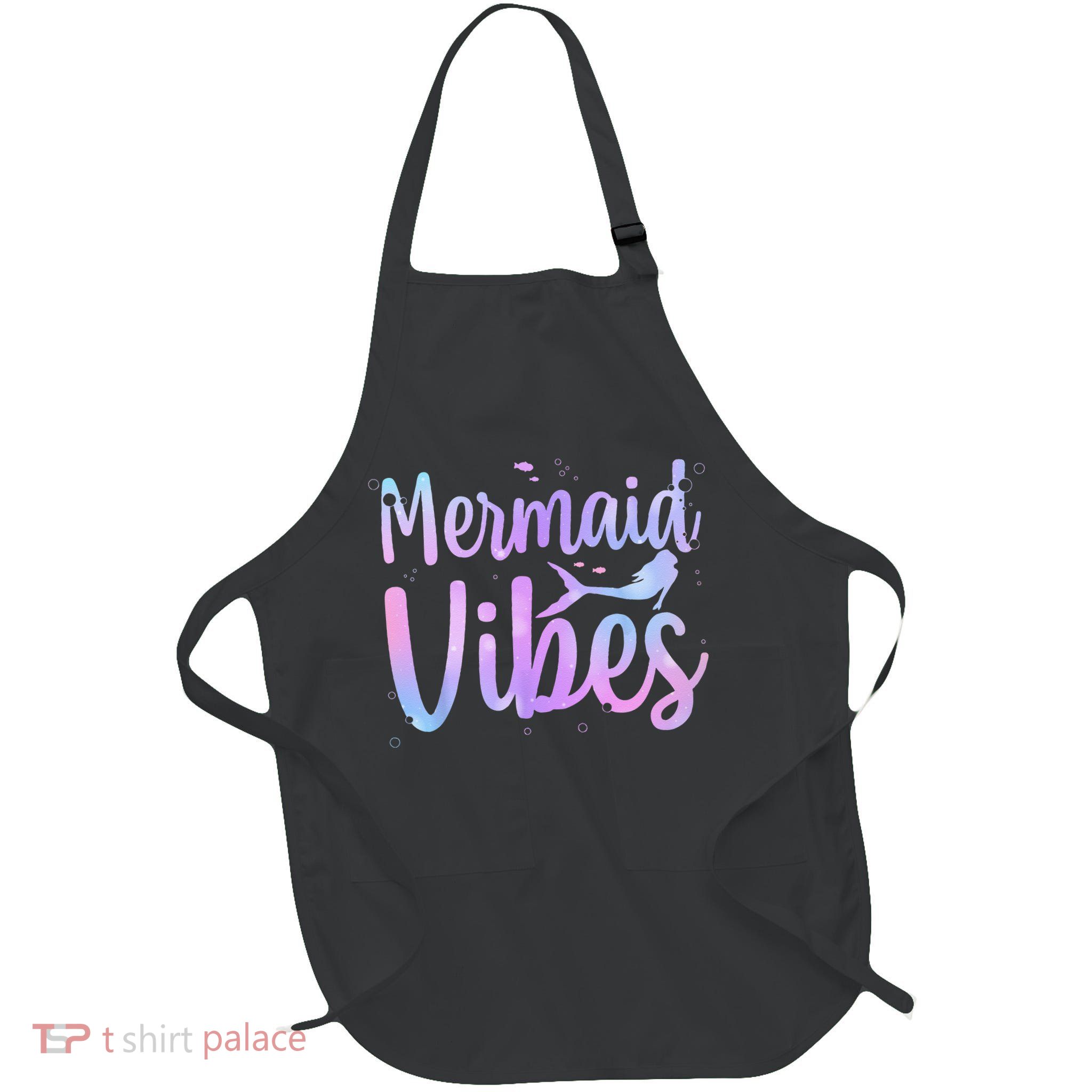 Cute Mermaid For  Mythical Creature Mermaid Lover Full-Length Apron With Pockets