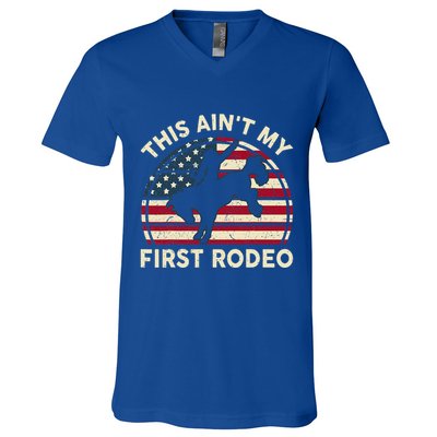 Cowboyaint My First Rodeo V-Neck T-Shirt
