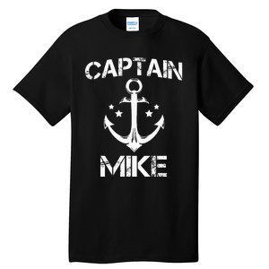 CAPTAIN MIKE Funny Birthday Personalized Name Boat Gift Tall T-Shirt