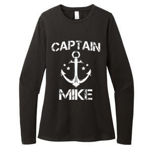 CAPTAIN MIKE Funny Birthday Personalized Name Boat Gift Womens CVC Long Sleeve Shirt