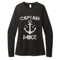 CAPTAIN MIKE Funny Birthday Personalized Name Boat Gift Womens CVC Long Sleeve Shirt