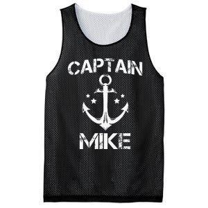 CAPTAIN MIKE Funny Birthday Personalized Name Boat Gift Mesh Reversible Basketball Jersey Tank