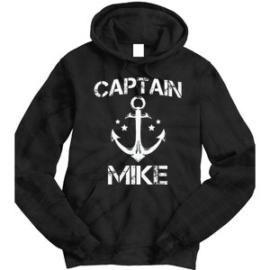 CAPTAIN MIKE Funny Birthday Personalized Name Boat Gift Tie Dye Hoodie