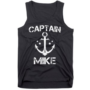 CAPTAIN MIKE Funny Birthday Personalized Name Boat Gift Tank Top